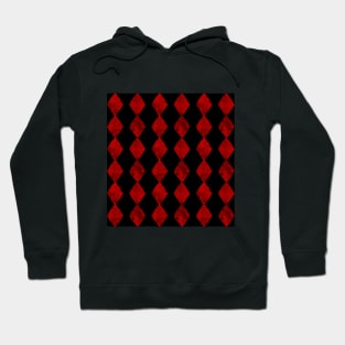 Red Diamond Card Suit Symbol Pattern Hoodie